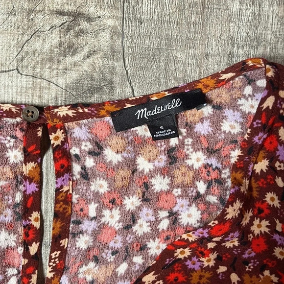 Madewell - RHYME FLORAL TOP IN SPRING FLORAL - RUSTED - Size Small - EUC!! - Picture 3 of 6